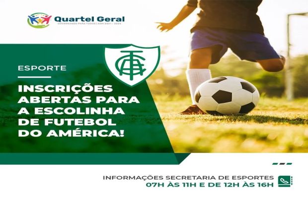 Prefeitura abre inscrições para Escolinha de Futebol no